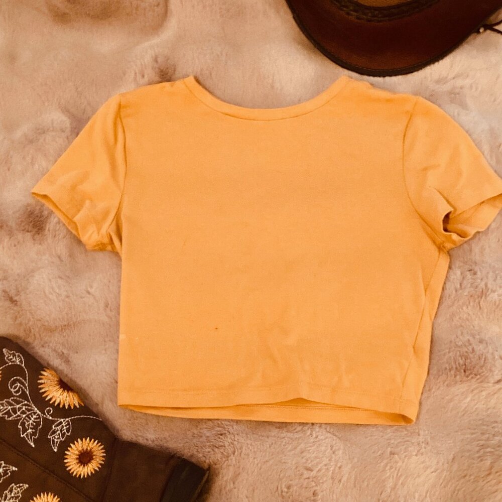 🌼💛 NWOT Wild Fable Yellow/Orange Cropped Shirt 💛🌼